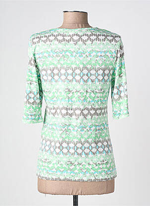Tricou imprimeu fantezie mâneci scurte verde BARBARA LEBEK femeie