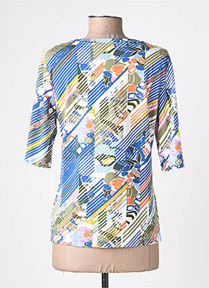 Tricou imprimeu fantezie mâneci scurte albastru BARBARA LEBEK femeie