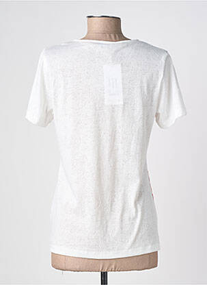 Tricou imprimeu fantezie mâneci scurte alb PLURIELLES femeie