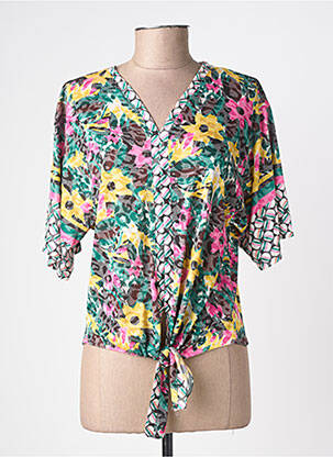 Tricou imprimeu fantezie mâneci scurte verde LOLA ESPELETA femeie