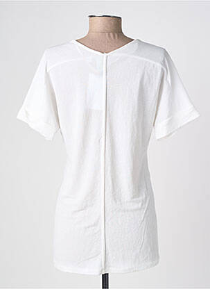 Tricou croială dreaptă mâneci scurte alb M.X.O femeie