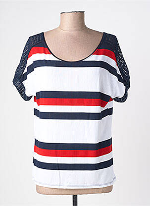 Tricou croială dreaptă mâneci scurte alb NATURAL STB femeie
