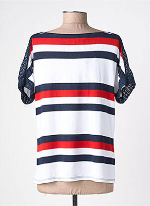 Tricou croială dreaptă mâneci scurte alb NATURAL STB femeie