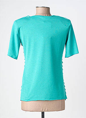 Tricou croială cambrată mâneci scurte verde PLURIELLES femeie