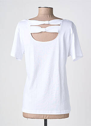 Tricou croială cambrată mâneci scurte alb THE STYLE femeie