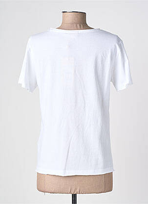 Tricou serigrafie flockată mâneci scurte alb CREAM femeie
