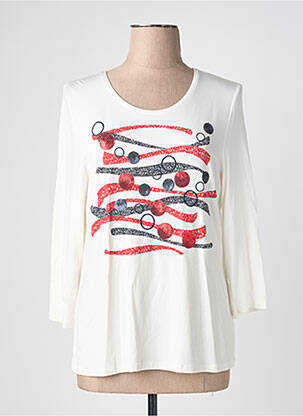 Tricou mâneci 3/4 mâneci 3/4 alb BARBARA LEBEK femeie
