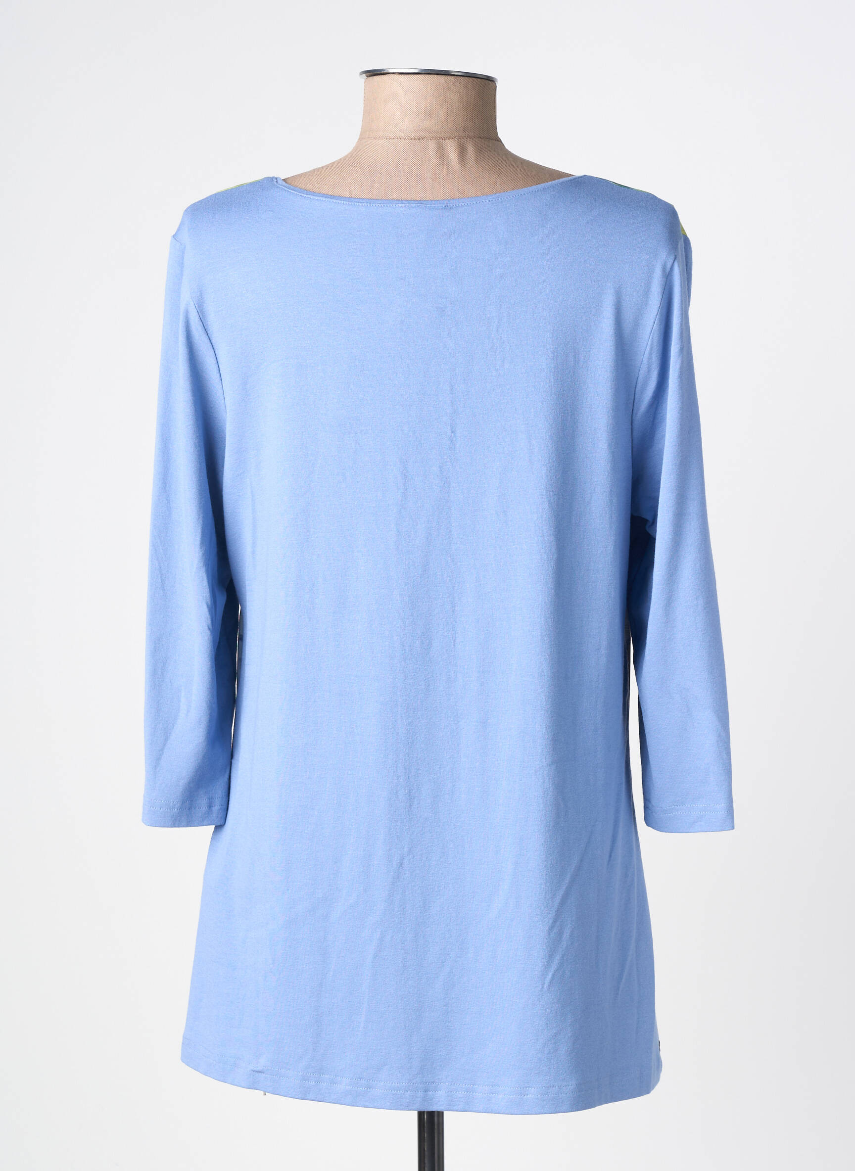 Tricou mâneci 3/4 mâneci 3/4 albastru BARBARA LEBEK femeie