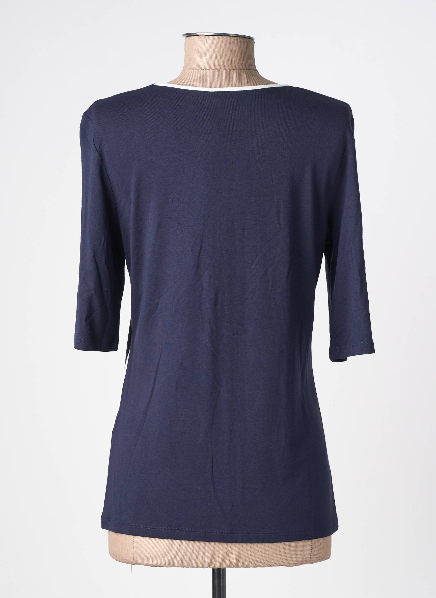 Tricou elasticitate mâneci scurte albastru BARBARA LEBEK femeie