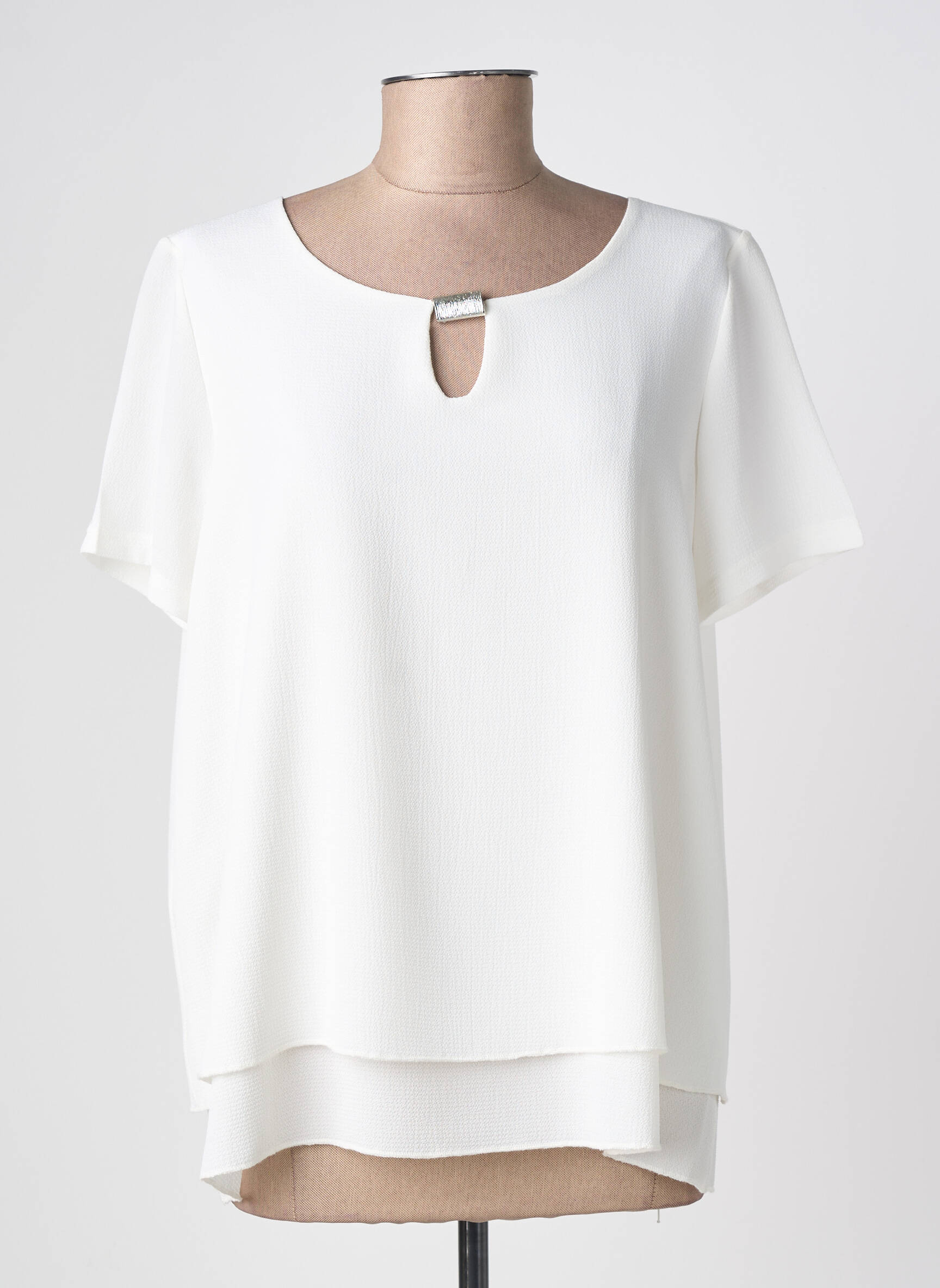 Top elasticitate mâneci scurte alb THE STYLE femeie
