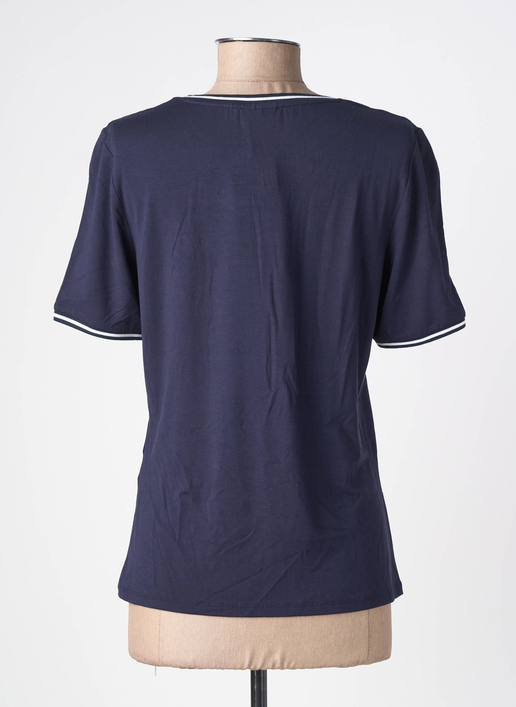Tricou imprimeu fantezie mâneci scurte albastru BARBARA LEBEK femeie