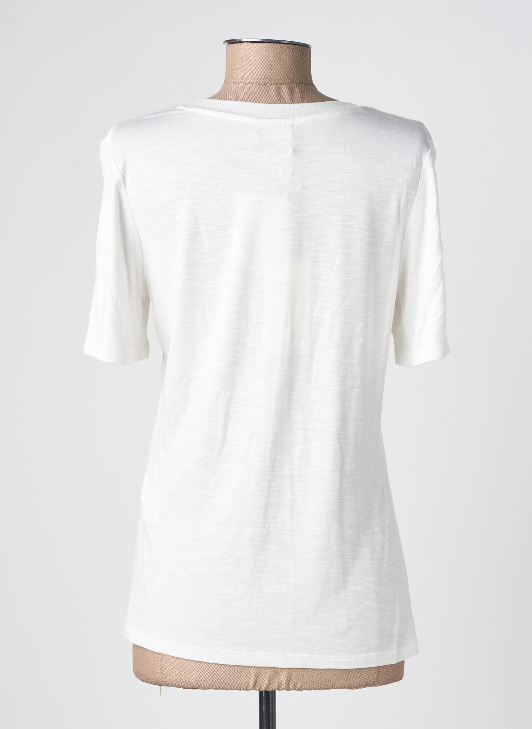 Tricou imprimeu fantezie mâneci scurte alb BARBARA LEBEK femeie