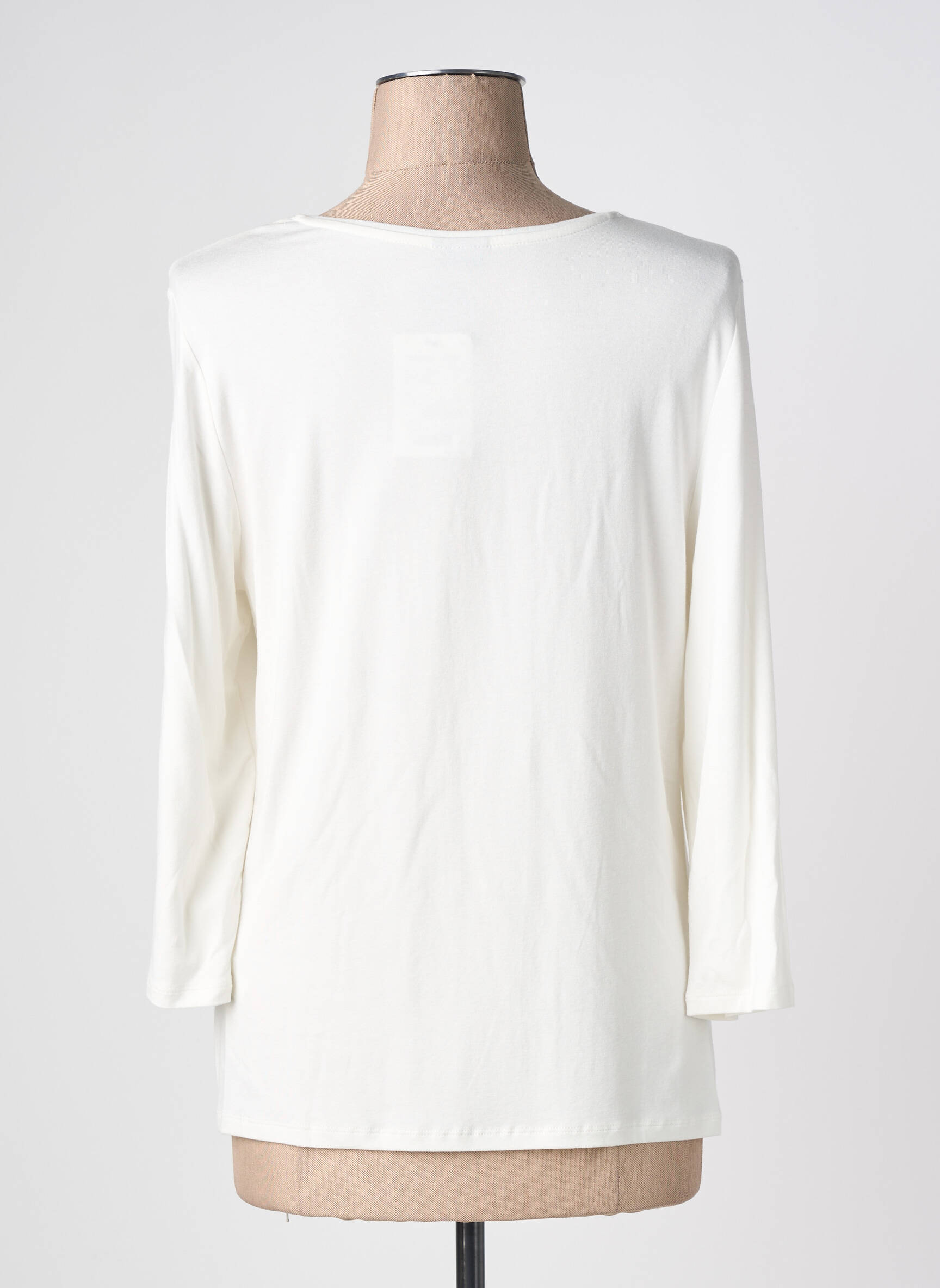 Tricou mâneci 3/4 mâneci 3/4 alb BARBARA LEBEK femeie