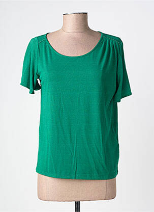 Tricou croială dreaptă mâneci scurte verde LOLA ESPELETA femeie