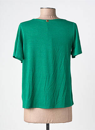 Tricou croială dreaptă mâneci scurte verde LOLA ESPELETA femeie