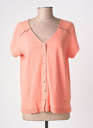 Cămașă croială dreaptă mâneci scurte roz C'EST BEAU LA VIE femeie