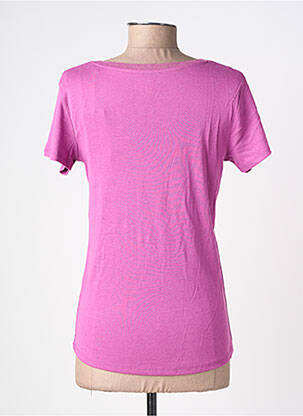 Tricou elasticitate mâneci scurte violet C'EST BEAU LA VIE femeie