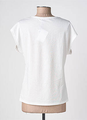 Tricou serigrafie mâneci scurte alb JULIE GUERLANDE femeie