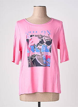 Tricou mâneci 3/4 mâneci 3/4 roz BARBARA LEBEK femeie