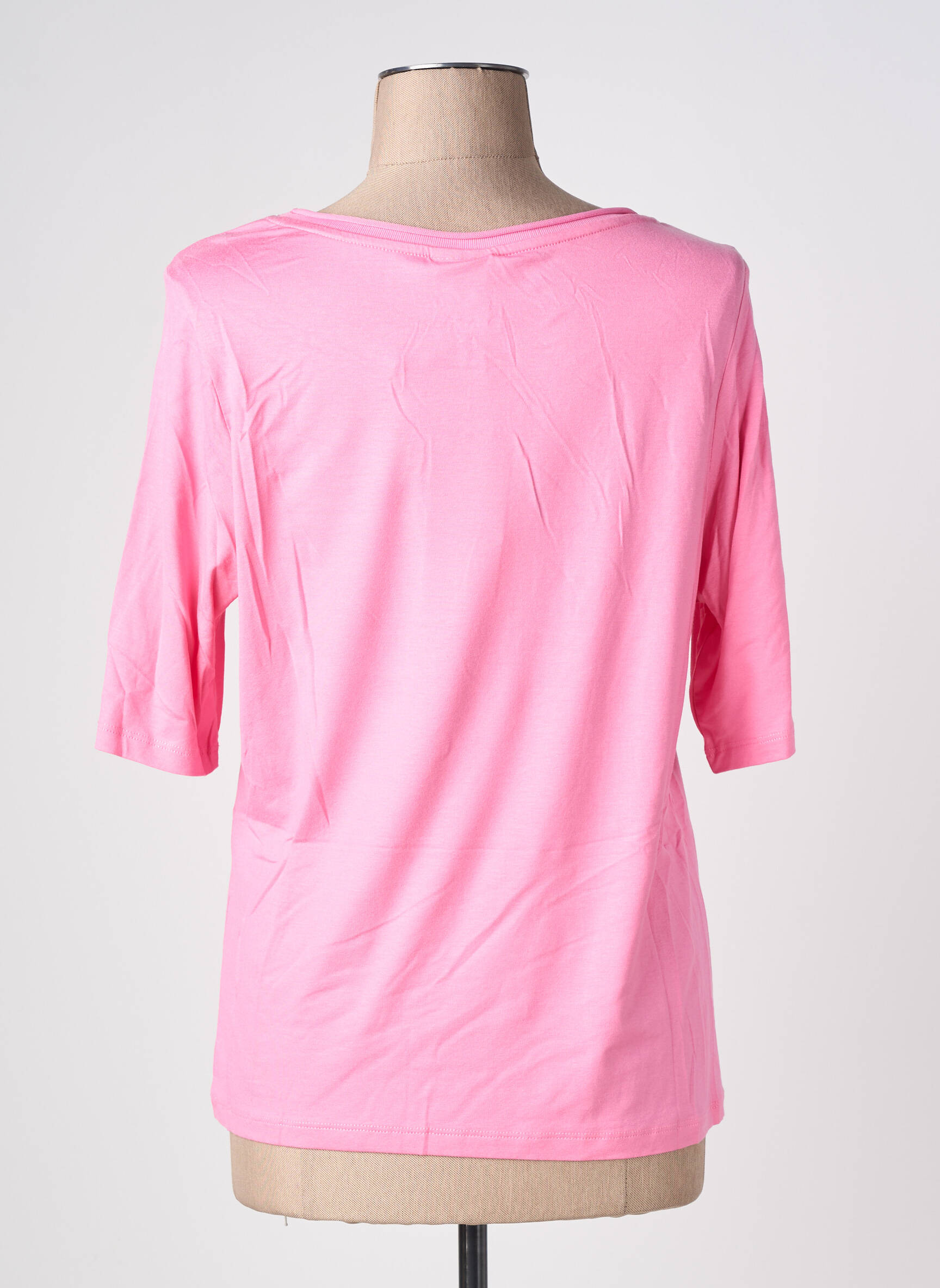 Tricou mâneci 3/4 mâneci 3/4 roz BARBARA LEBEK femeie