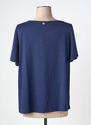 Tricou croială dreaptă mâneci scurte albastru LOLA ESPELETA femeie