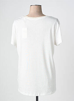 Tricou guler în v mâneci scurte bej C'EST BEAU LA VIE femeie
