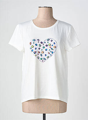 Tricou elasticitate mâneci scurte bej ABRIL femeie