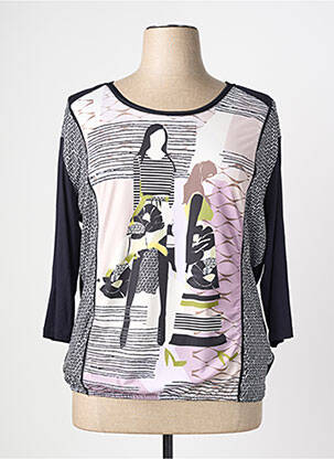Tricou mâneci 3/4 mâneci 3/4 negru BARBARA LEBEK femeie