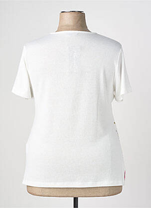 Tricou croială cambrată mâneci scurte alb PLURIELLES femeie