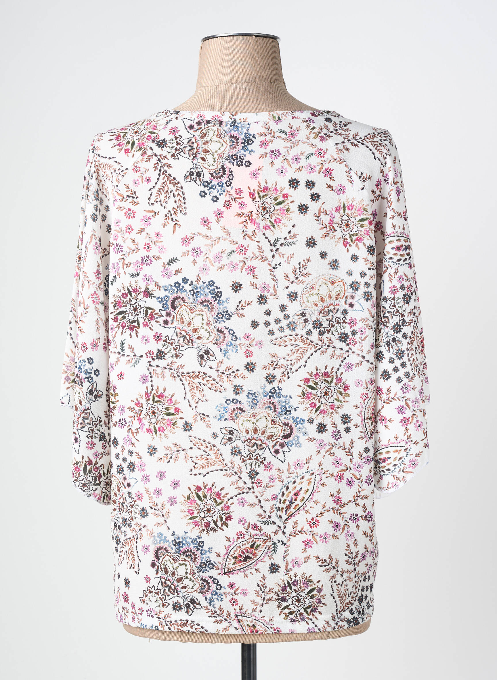 Bluză imprimeu floral mâneci scurte alb THE STYLE femeie