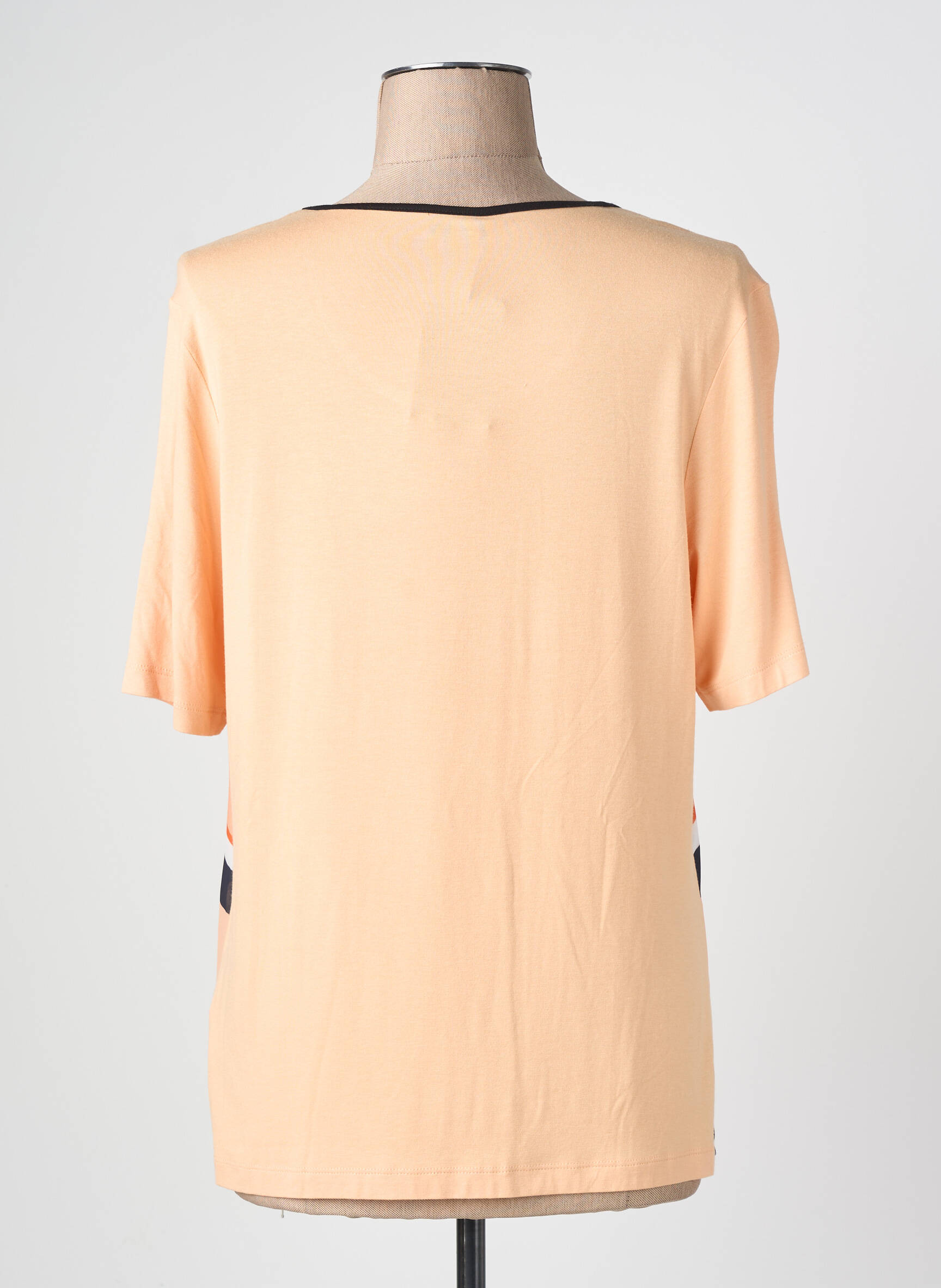 Tricou imprimeu fantezie mâneci scurte portocalie BARBARA LEBEK femeie