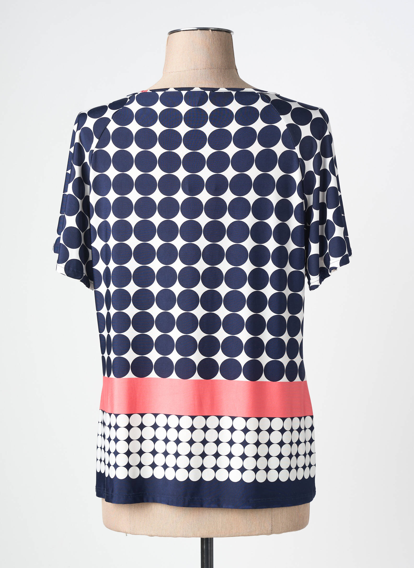 Tricou elasticitate mâneci scurte albastru NAYAT femeie