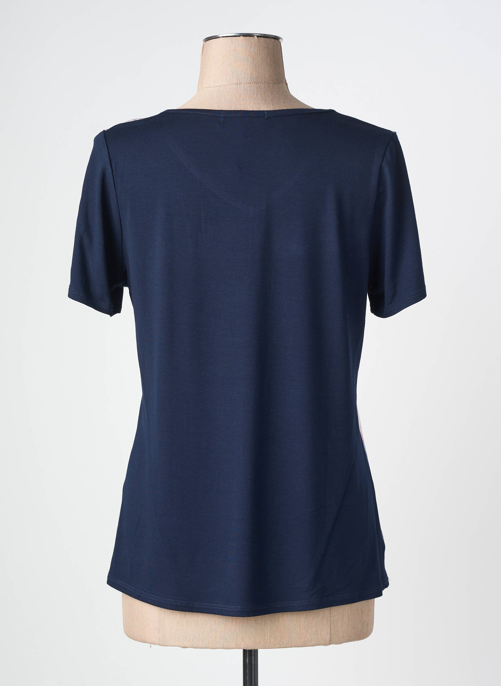 Tricou croială dreaptă mâneci scurte albastru NURIA VILARDAGA femeie