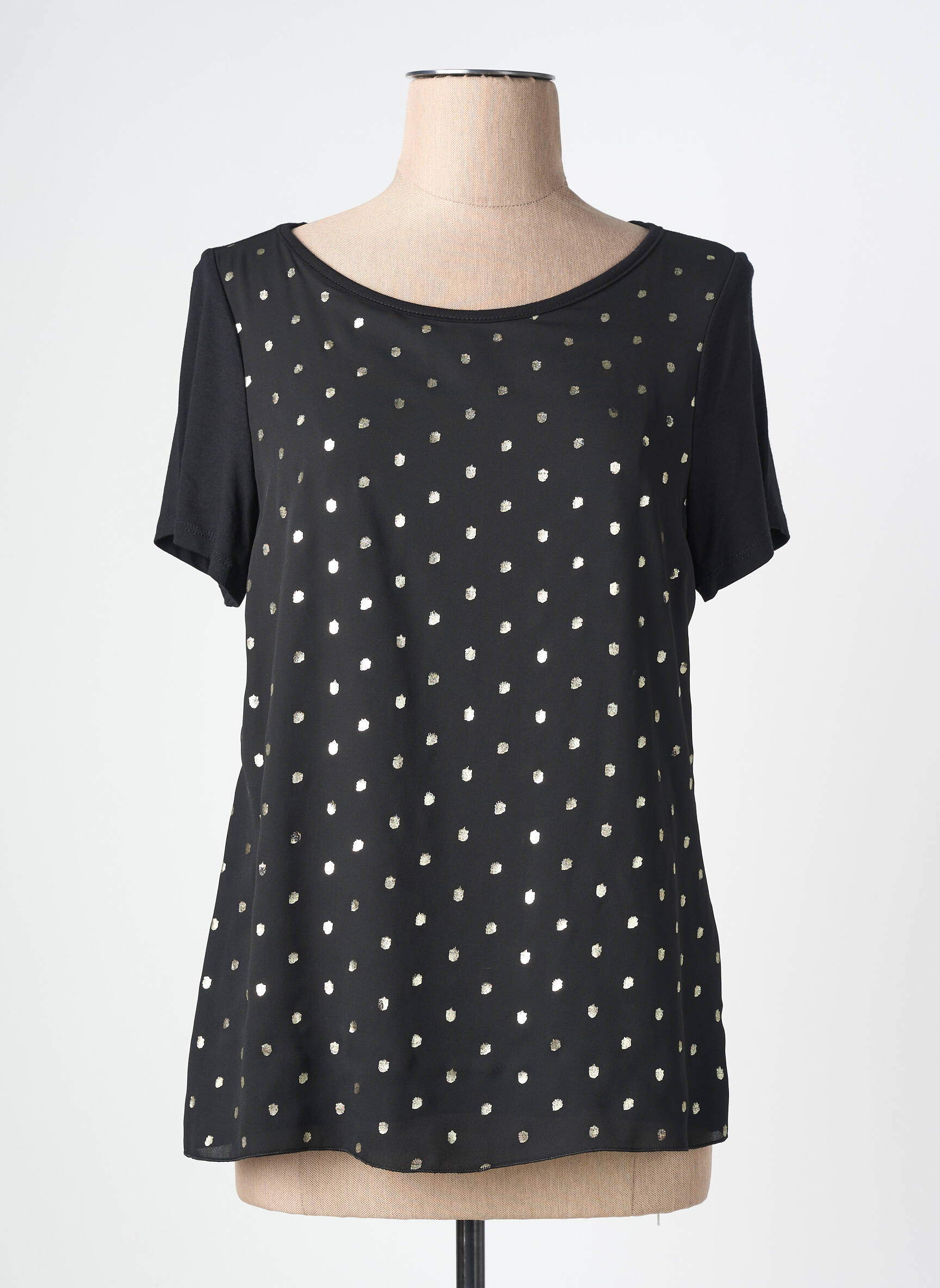 Tricou serigrafie mâneci scurte negru NURIA VILARDAGA femeie