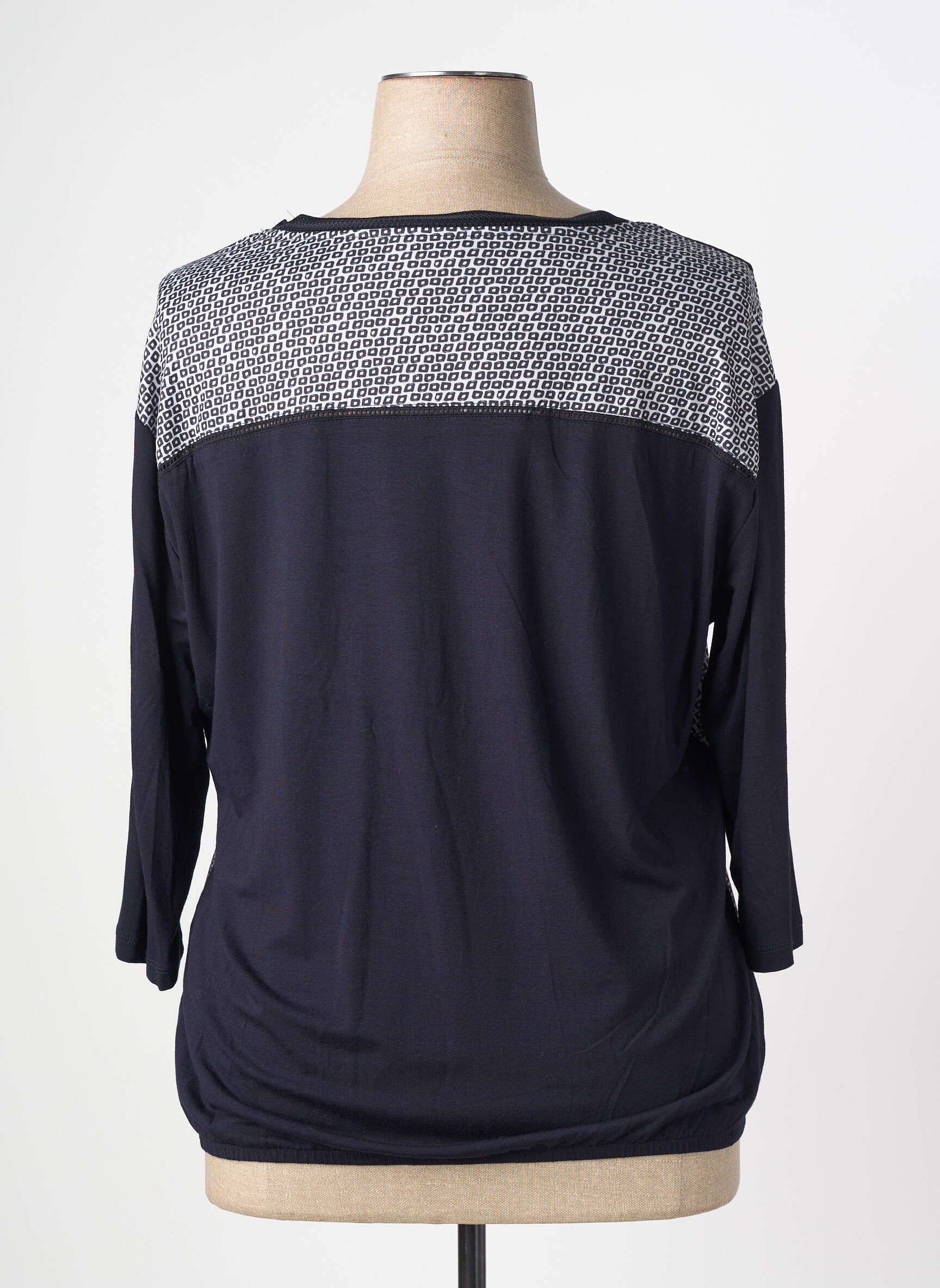 Tricou mâneci 3/4 mâneci 3/4 negru BARBARA LEBEK femeie