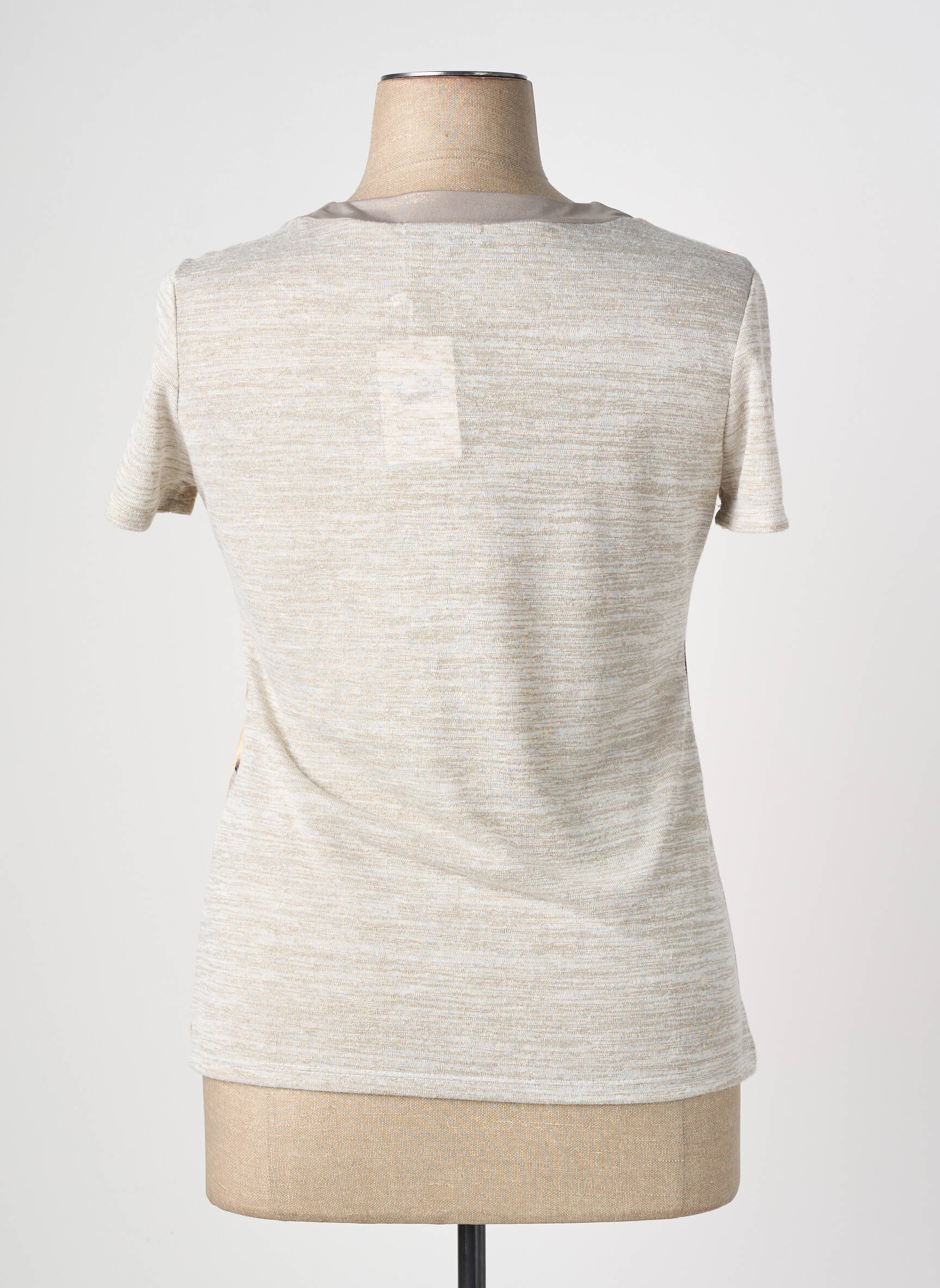 Tricou elasticitate mâneci scurte bej NURIA VILARDAGA femeie