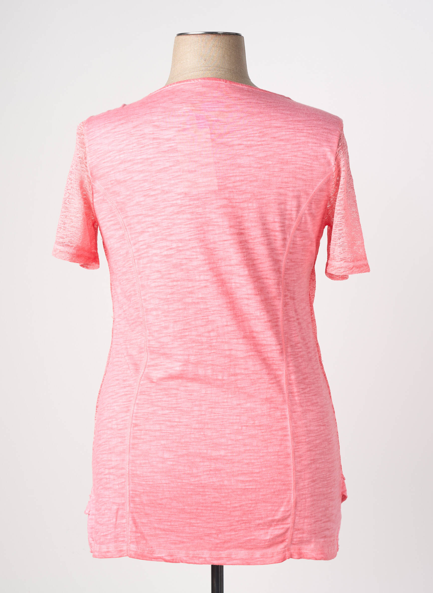 Tricou elasticitate mâneci scurte roz BAGORAZ femeie