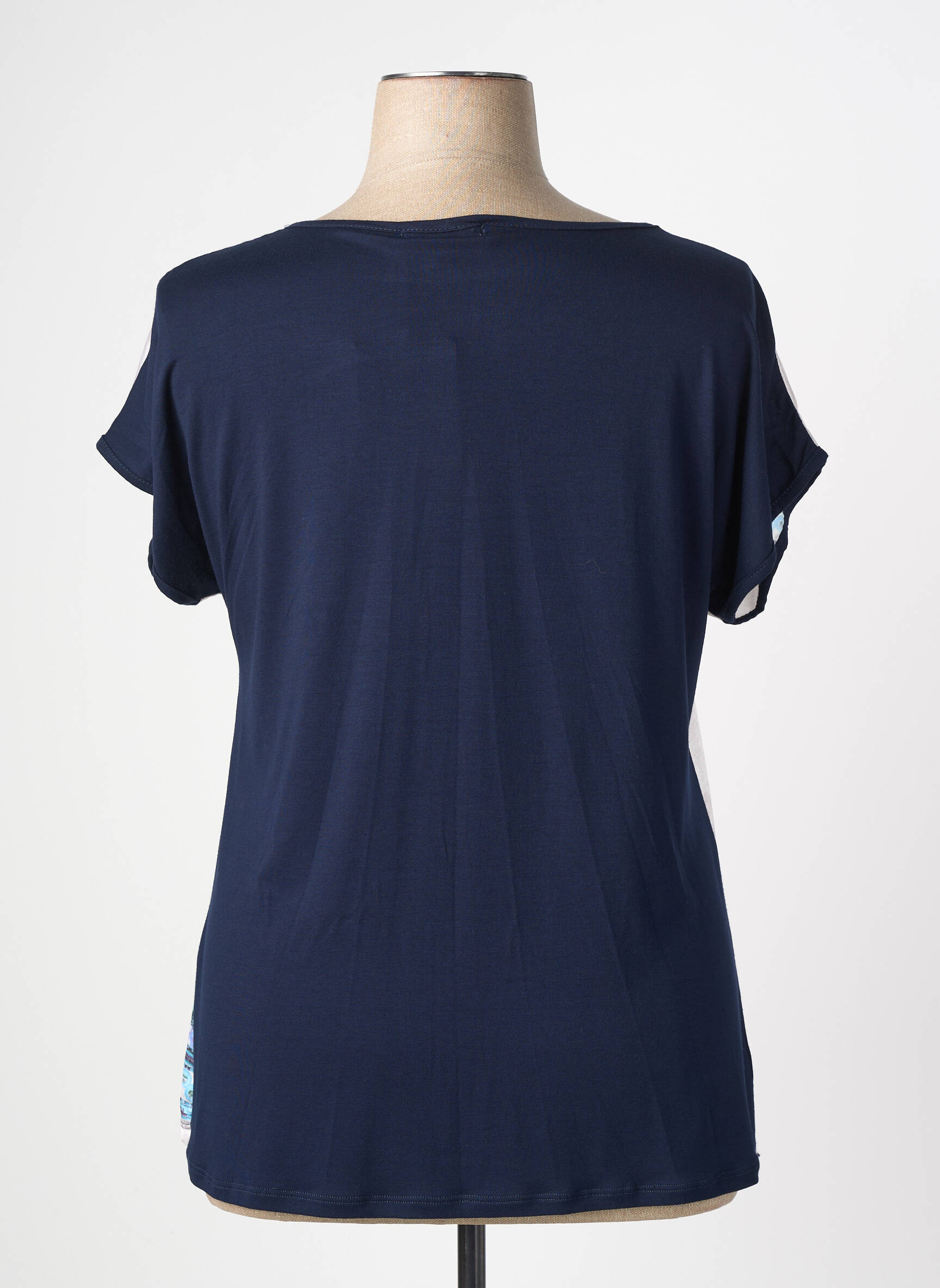 Tricou imprimeu fantezie mâneci scurte albastru NURIA VILARDAGA femeie