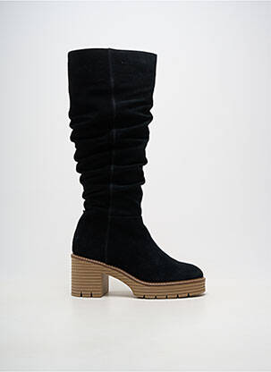 Cizme nubuc toc de 7 la 9 cm negru SOFTWAVES femeie
