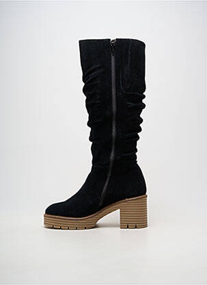 Cizme nubuc toc de 7 la 9 cm negru SOFTWAVES femeie