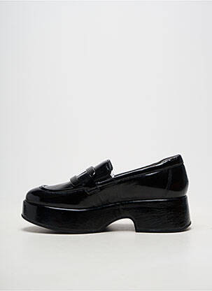 Mocasini material neted toc de 4 la 6 cm negru SOFTWAVES femeie