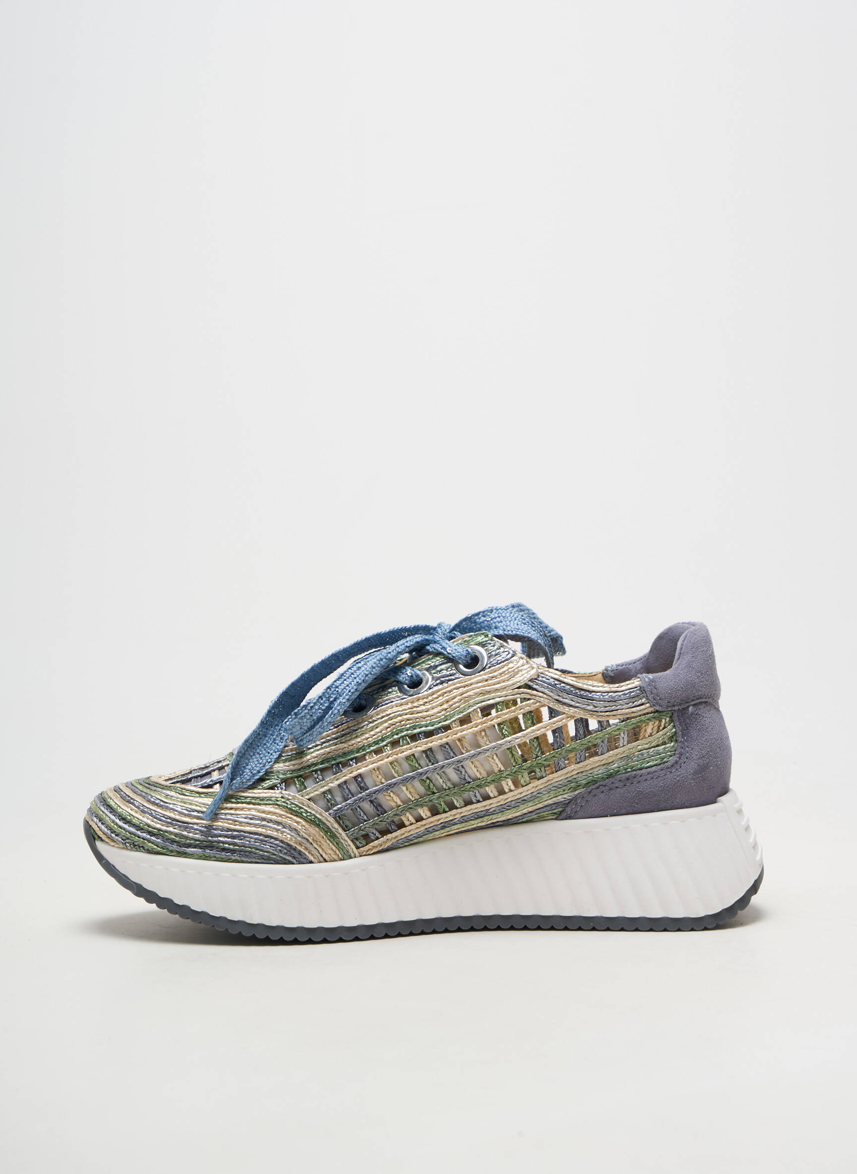 Adidași platformă toc de 4 la 6 cm albastru SOFTWAVES femeie