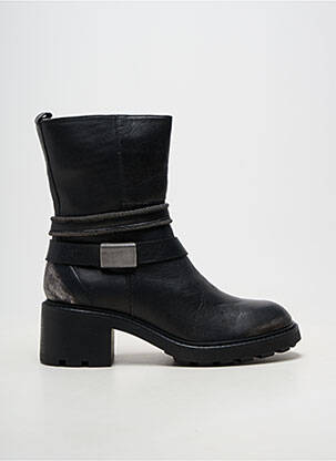 Botine/ghete material neted toc de 4 la 6 cm negru SOFTWAVES femeie