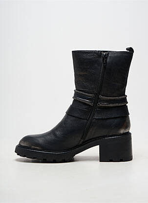 Botine/ghete material neted toc de 4 la 6 cm negru SOFTWAVES femeie