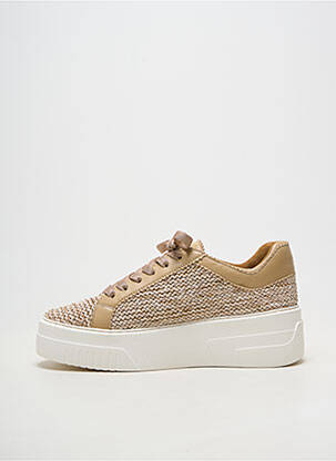 Adidași platformă toc de 4 la 6 cm bej SOFTWAVES femeie