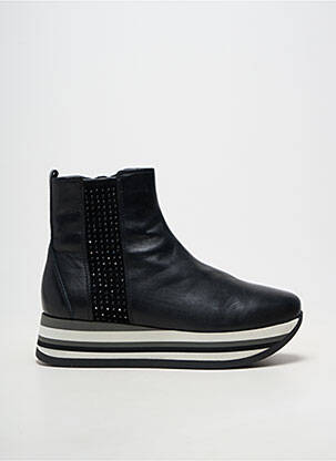 Botine/ghete material neted toc de 4 la 6 cm negru SOFTWAVES femeie