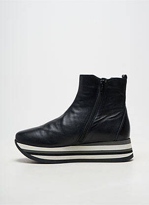 Botine/ghete material neted toc de 4 la 6 cm negru SOFTWAVES femeie