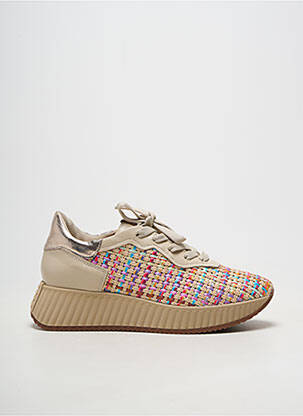 Adidași vârf rotund toc de 4 la 6 cm bej SOFTWAVES femeie