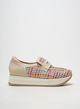 Adidași platformă toc de 4 la 6 cm bej SOFTWAVES femeie