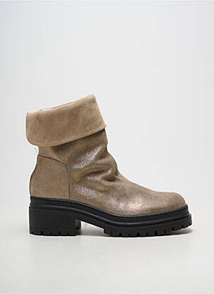 Botine/ghete vârf rotund toc de 4 la 6 cm auriu CASTA femeie